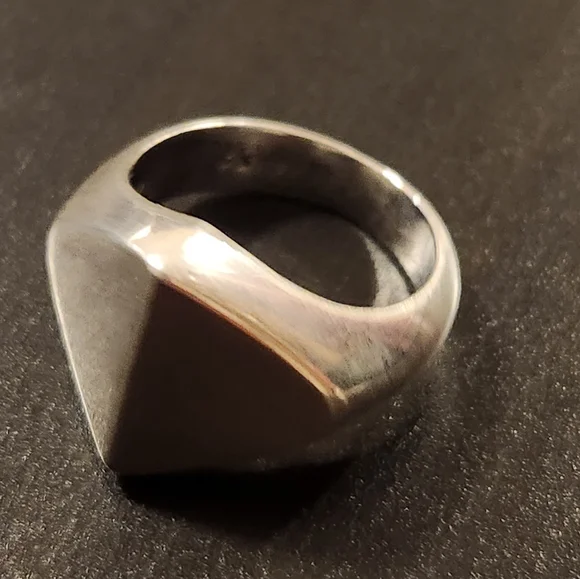 Vintage Sterling Silver Ring Size 7.5 9.9 grams - Picture 8 of 12